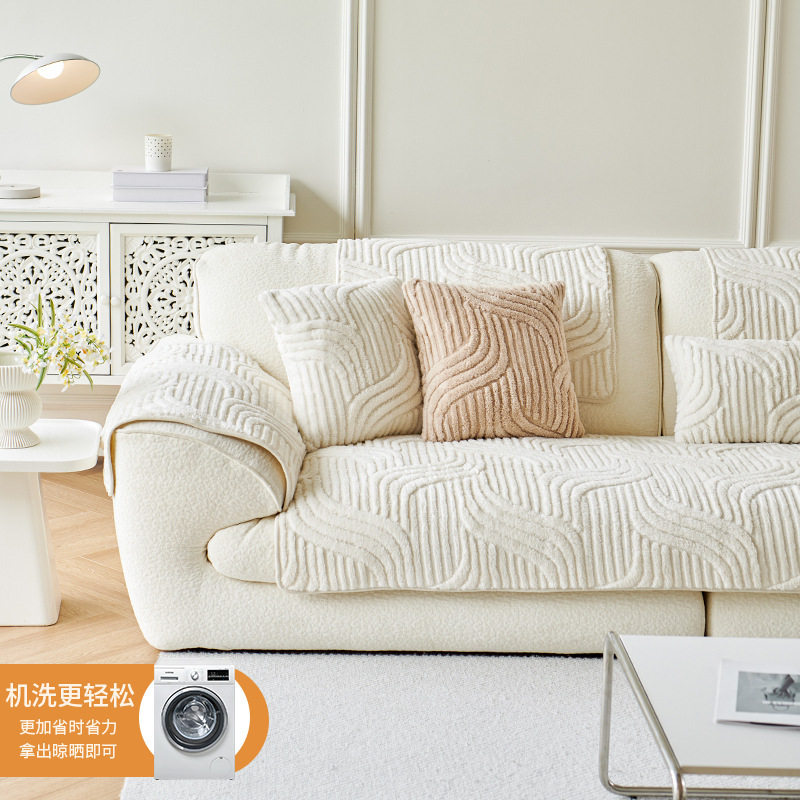 2026年新款外贸沙发垫秋冬加厚舒棉绒防滑直排皮沙发套罩,淘宝优惠券,粉丝福利购,淘宝优惠卷