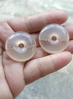 天然玛瑙玉髓吊坠挂件平安扣如意男女款玉石项链毛衣链饰品礼139