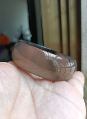 巴西纯天然意境水墨灰冰玛瑙手镯加宽加厚水润冰透女环送礼207