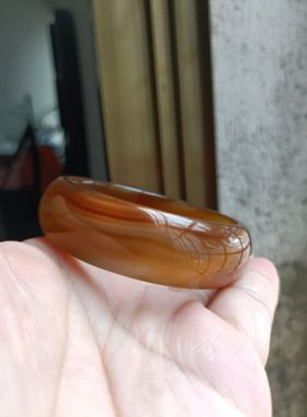 天然巴西黄冰糖玛瑙手镯经典加宽加厚/送礼佳品/时尚百搭女款197