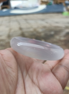 一物一图天然巴西淡紫罗兰玛瑙手镯中宽加厚原石玉镯手环女礼283