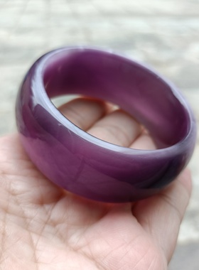 特价紫色猫眼加宽加厚手镯加宽加厚一物一拍女时尚百搭手环328
