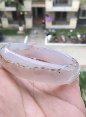 精美套装巴西天然水草满天星玛瑙手镯中宽加厚平安扣吊坠女礼277