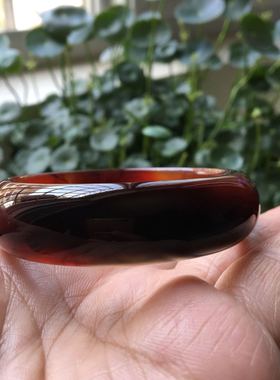 佳石琦缘天然老坑红玛瑙手镯加宽加厚原石玉镯红玉髓民族风女礼10