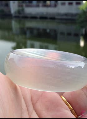 超冰透原石冰飘玛瑙手镯天然缠丝玉髓时尚女手环高档收藏礼物94