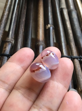 巴西纯天然红朱砂紫罗兰玛瑙戒面