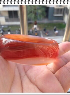 厂家直销精美巴西天然缠丝红玛瑙手镯女士原矿玉镯手环女闺蜜礼46