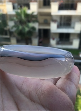 巴西特色天然水墨缠丝整圈玛瑙手镯加宽加厚女厦门玉髓通透水润62