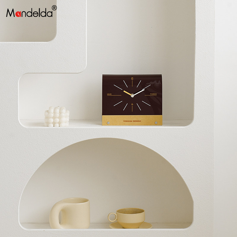 Mandelda入户玄关钟表摆放式时钟创意家居桌面电视柜装饰品摆件,淘宝优惠券,粉丝福利购,淘宝优惠卷