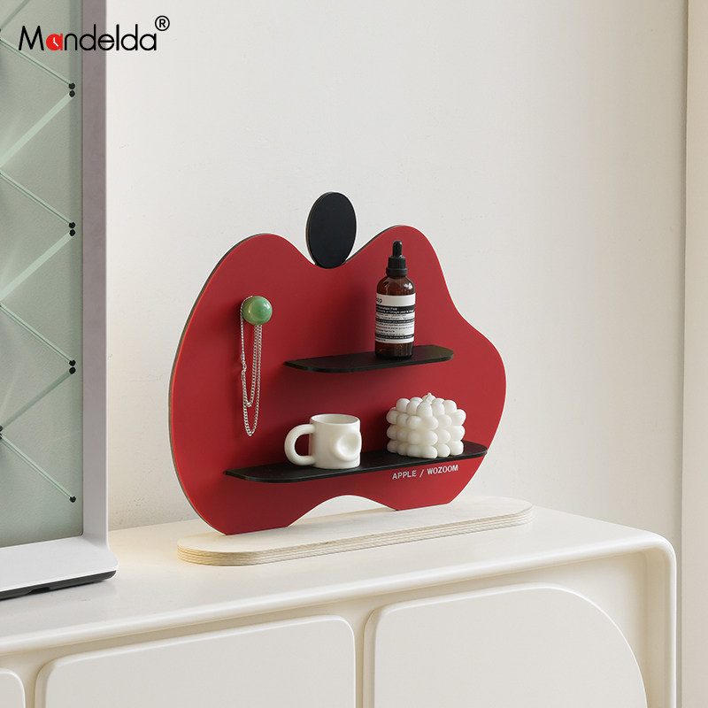 Mandelda客厅奶油风置物架入户玄关时钟装饰摆件家居桌面钟表饰品,淘宝优惠券,粉丝福利购,淘宝优惠卷