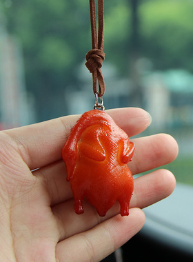 一块红烧肉车挂网红仿真五花肉汽车挂件东坡肉汽车后视镜装饰品潮