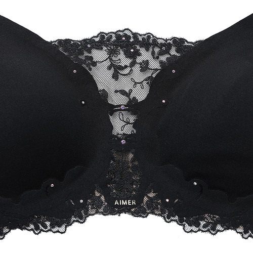 爱慕精粹玩偶2内衣女无钢圈深V插杯抹胸式文胸AM17B631 - 图2