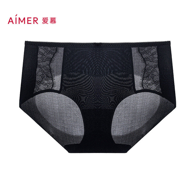 3条179元|爱慕25夏蕾丝贴贴内裤女棉质抗菌底裆蕾丝中腰平角裤,淘宝优惠券,粉丝福利购,淘宝优惠卷