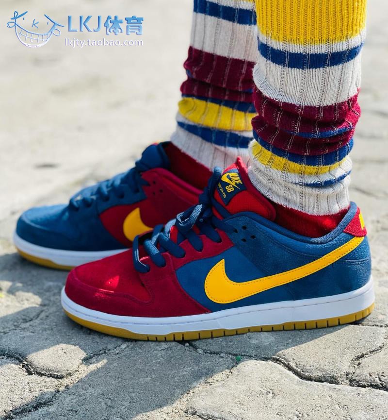 LKJ体育 Nike SB Dunk Low 红蓝鸳鸯 巴塞罗那 板鞋 DJ0606-400 - 图2