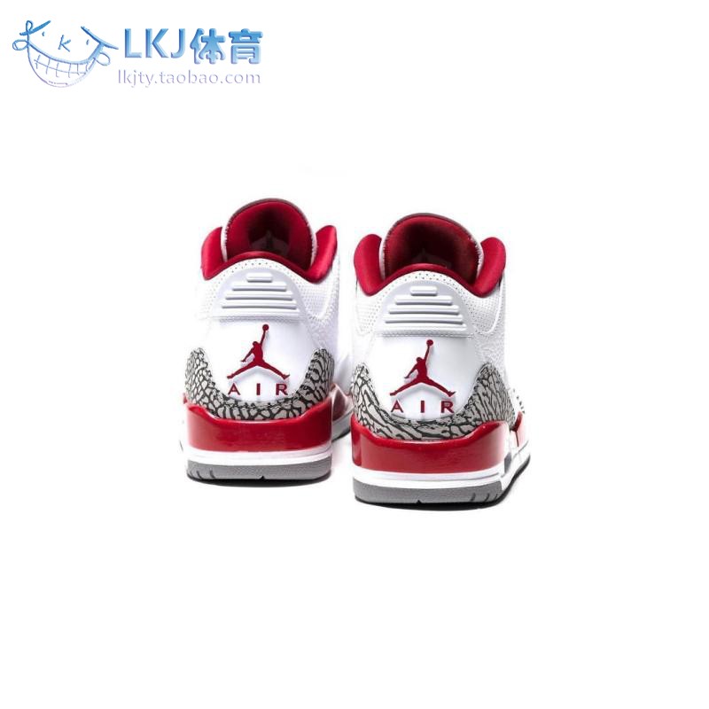 LKJ体育 Air Jordan 3 AJ3白酒红红雀复古篮球鞋 CT8532-126-图1