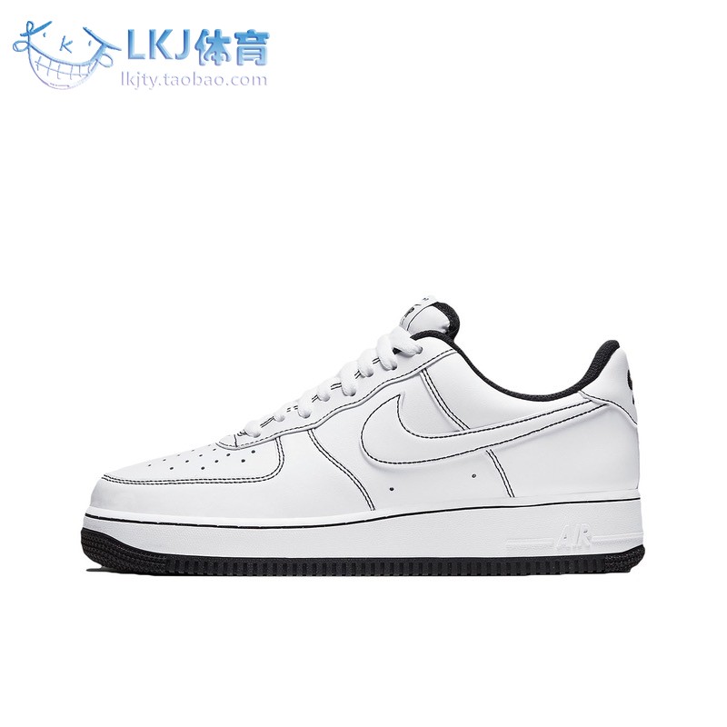 Nike Air Force 1 AF1白红白绿缝线板鞋 CV1724-100-102-103-104-图0