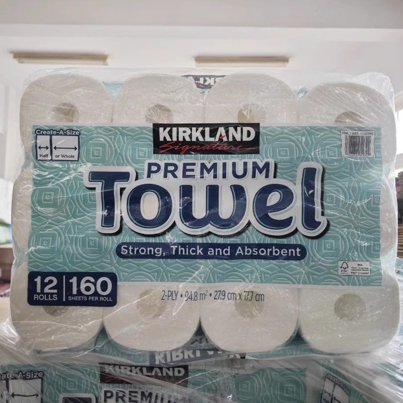 日本进口 KIRKLAND Signature科克兰厨房纸巾160张*3卷吸水油污 - 图1