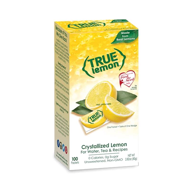 美国True lemon柠檬粉青柠无蔗糖果汁饮料速溶冲剂生姜柠檬生酮 - 图3