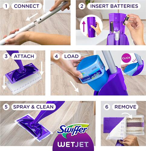 现货 美国Swiffer WET JET拖把电动双喷头喷水拖把干巾清洁剂替换 - 图0