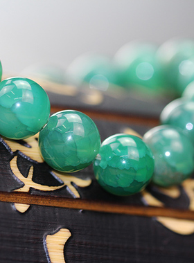 天然龙纹玛瑙单圈女士复古手串