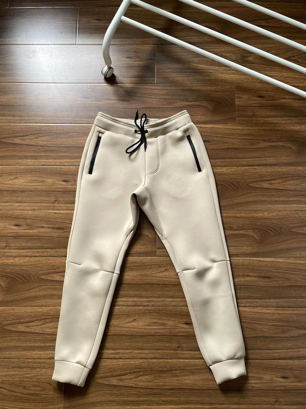 外贸日单 复古空气层卫裤男女情侣拉链口袋束脚运动休闲裤长裤,淘宝优惠券,粉丝福利购,淘宝优惠卷