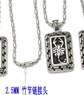 钛钢项链仿古欧美款吊牌