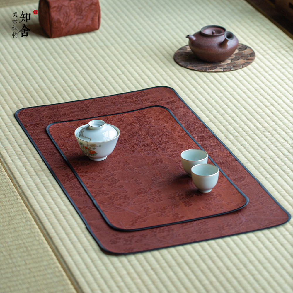 包边全真丝茶席复古中式手工双面干泡席茶垫桌旗喝茶3款知舍原创,淘宝优惠券,粉丝福利购,淘宝优惠卷