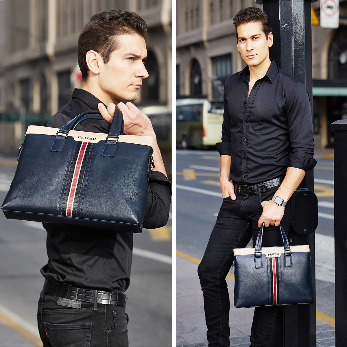 男士商务包单肩真皮休闲斜挎包包 斐格男士包袋