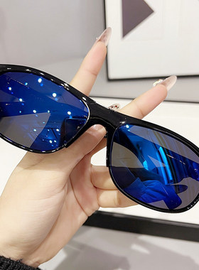 黑色大框太阳镜女高级感防紫外线复古墨镜大脸显瘦网红同款新款潮