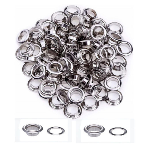 加宽铁10mm/铜6mm金色银色黑色古铜鸡眼气眼Grommets Eyelets - 图3
