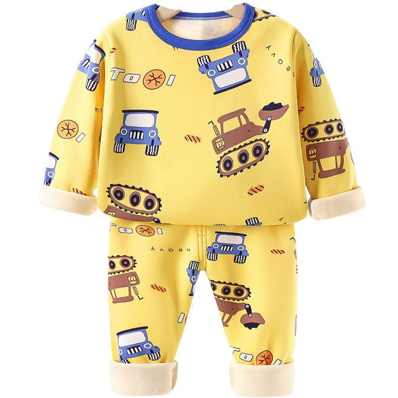 儿童保暖内衣套装加绒男童男宝薄绒中高领内搭外穿秋衣裤打底秋装,淘宝优惠券,粉丝福利购,淘宝优惠卷