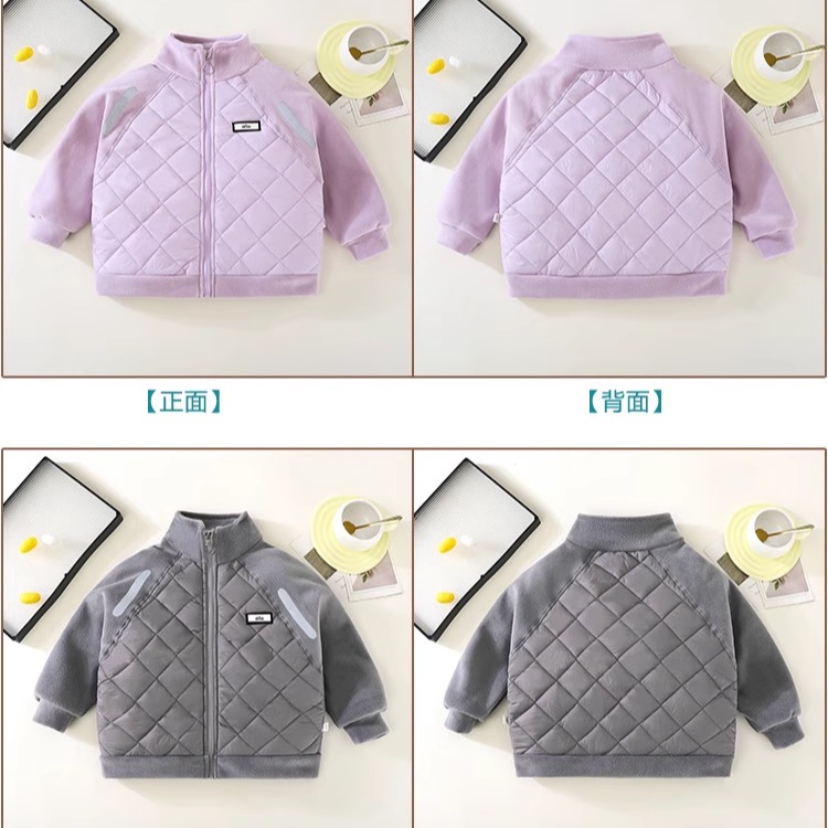 儿童校服神器2025新款男童女童内搭棉袄内胆男宝棉服外套保暖上衣 - 图1