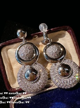 幻境泡泡 圆环石项链 古董感 镀18K金 凸圆形露珠锆石手链 组合