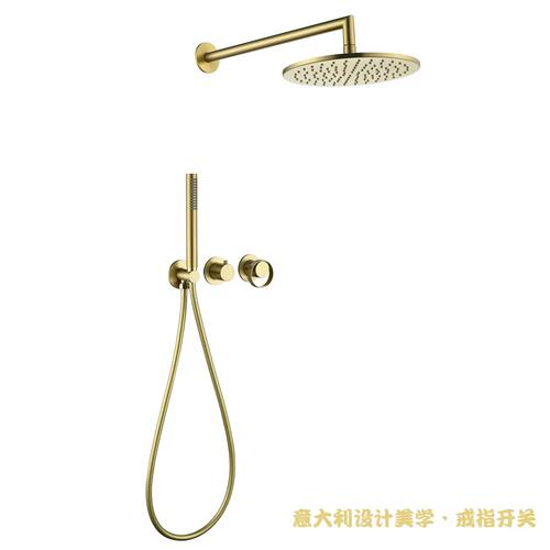意大利GESSI捷仕极简暗装花洒戒指圆环预埋内嵌入墙式淋浴花洒 - 图3