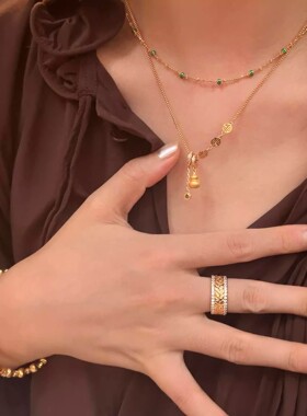 福字葫芦拉丝小金圈福禄流苏吊坠