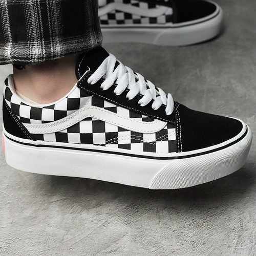 Vans, классические шахматы подходит для мужчин и женщин, повседневные кроссовки, для влюбленных