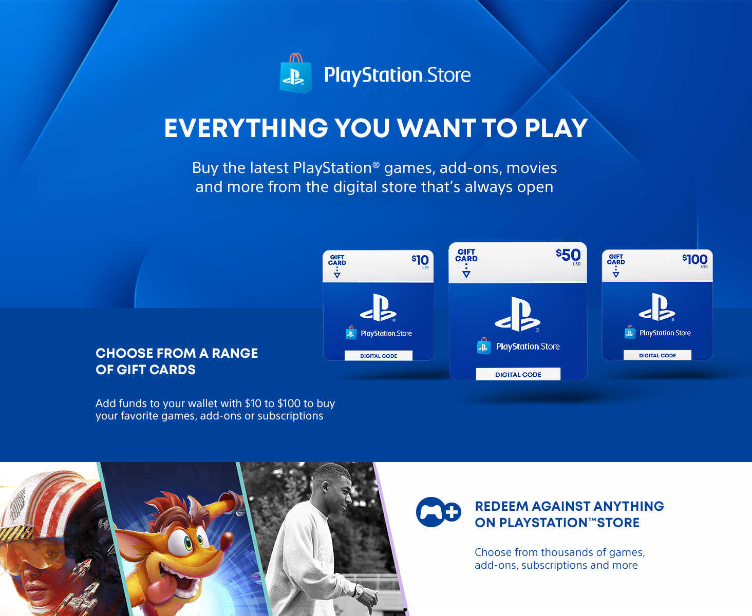 Sony PlayStation Network Card$100 USA美服PSN充值点卡PS4/5-图0