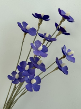 紫罗兰手工组合干花北欧风简约小清新客厅家居装饰摆件永生花花束