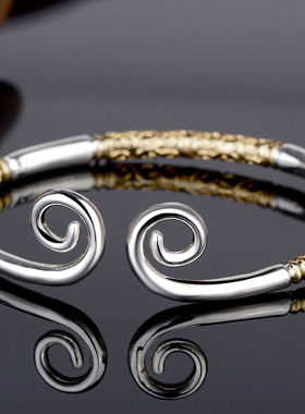 原创大话西游孙悟空紧箍咒手镯男女款泰银复古金箍棒网红开口手环