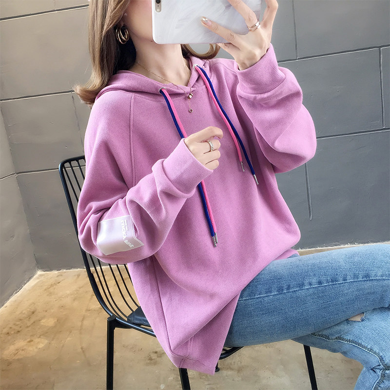 2020新款加绒加厚牛油果绿宽松卫衣 阡玫瑰卫衣/绒衫