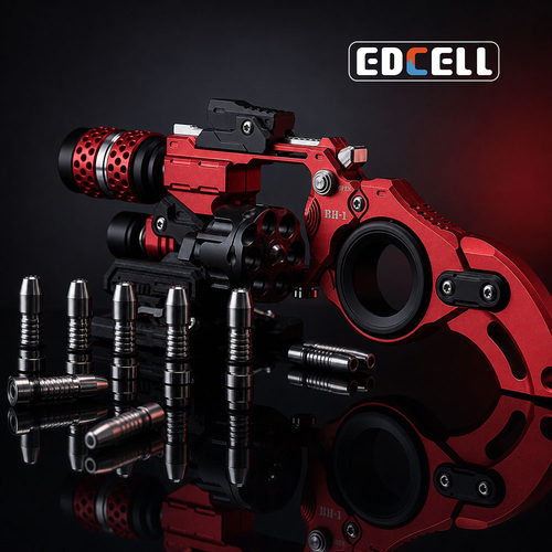 【现货】EDCELL正版红黑破坏者edc复合型推牌陀螺金属解压玩具 - 图1