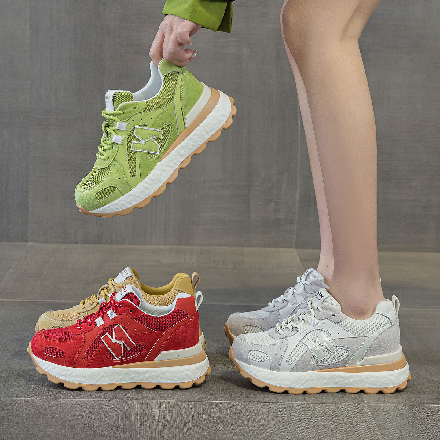 2026春季新款阿甘鞋女厚底内增高轻便网面透气德迅鞋休闲运动女鞋,淘宝优惠券,粉丝福利购,淘宝优惠卷