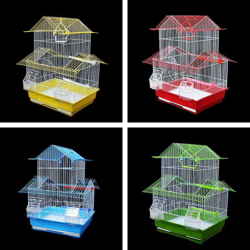 好看鹦鹉笼子豪华别墅高级鸟笼画眉绣眼八哥金属铁艺易清洗大空间 - 图1