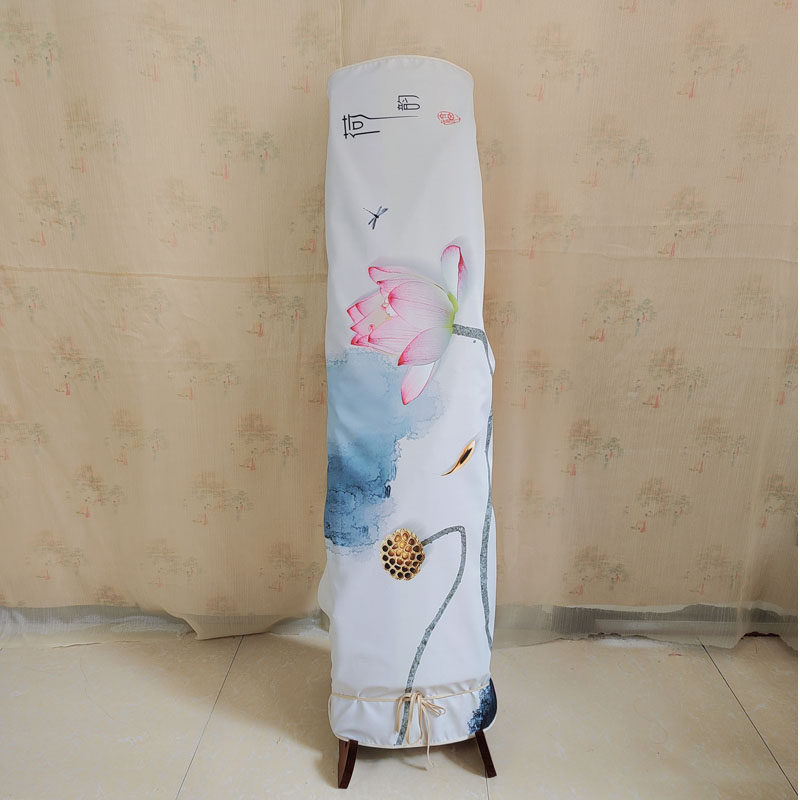 素雅荷花图挂墙式古筝防尘罩新中式禅意落地式古筝琴罩中国风高端,淘宝优惠券,粉丝福利购,淘宝优惠卷