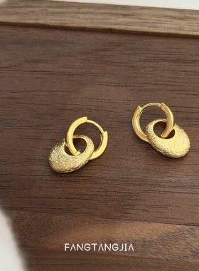 方糖家小金豆秋冬复古金色耳扣