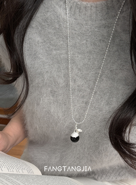 方糖家黑玛瑙拉丝酒壶长款项链