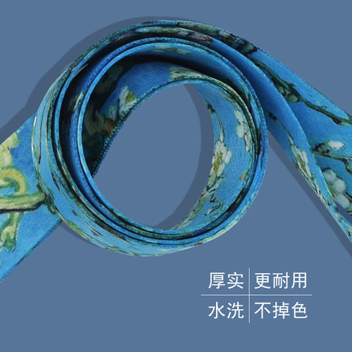 梵高手机挂绳长短款挂脖手腕绳子u盘钥匙扣厂牌证件卡套挂绳文艺 - 图1