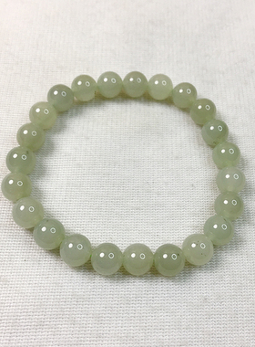 和田玉浅湖水绿手链正品