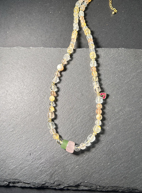 【小冰糖】  托帕石 气质清冷项链三圈手链两用