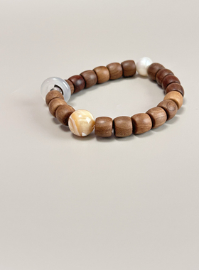 印度老山檀混搭手串 一物一图